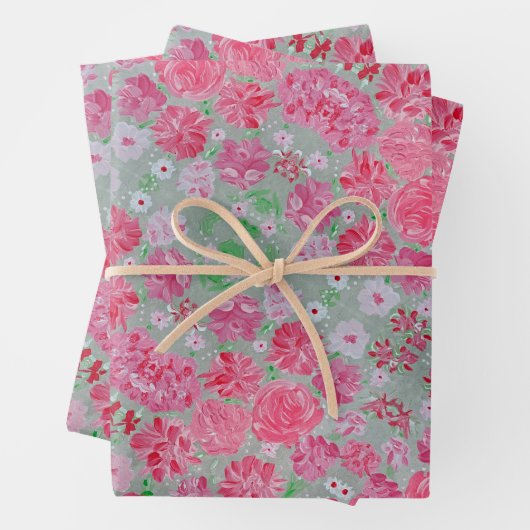 ブルーミングラブフローララッピング紙 ラッピングペーパーシート (インサイチュ)