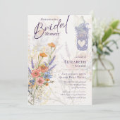 ブルーミングラブリーロマンチックフローラブライダルシャワー 招待状 (スタンド正面)