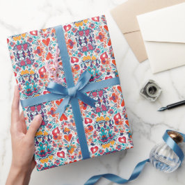 ブルーミングラブ愛情バレンタインラッピング紙 ラッピングペーパー