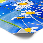 ブルーミングリバーバンクハベルランド水彩スタイル ポスター (角)