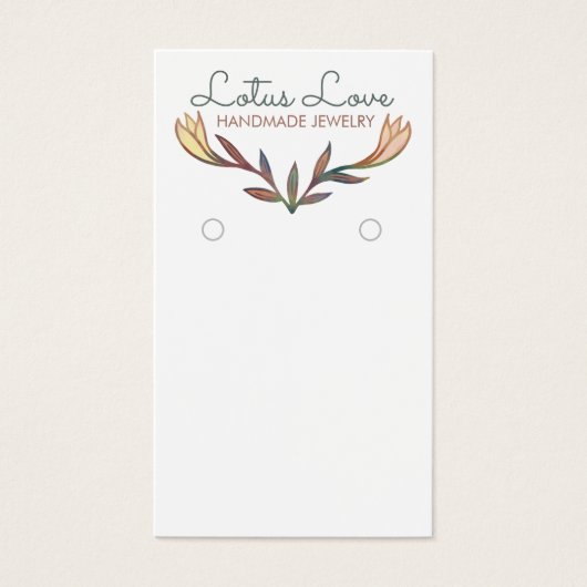 ブルーミングリリーフローライヤリングジュエリー表示カード (正面)