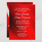 ブルーミングレッドクリスマステーマ結婚式招待状 招待状 (正面/裏面)