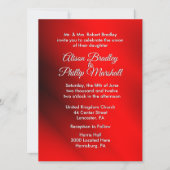 ブルーミングレッドクリスマステーマ結婚式招待状 招待状 (正面)