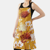 ブルーミングレトロ：未完成のフローララインアート エプロン (インサイチュ)