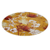 ブルーミングレトロ:未完成のフローララインアート カッティングボード (角)