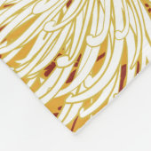 ブルーミングレトロ：未完成のフローララインアート フリースブランケット (角)