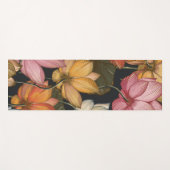 ブルーミングロータスイリーブラックエクササイズ ヨガマット (正面(横))