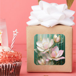 ブルーミング壁日本の紙マグノリアアート スクエアシール