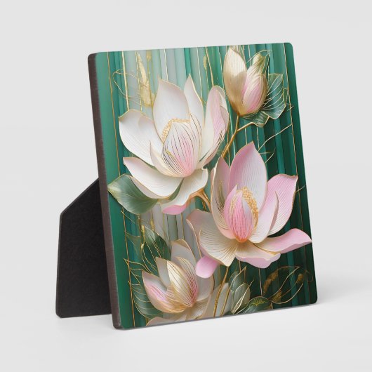 ブルーミング壁日本の紙マグノリアアート フォトプラーク (正面)