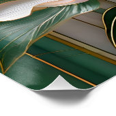 ブルーミング壁日本の紙マグノリアアート ポスター (コーナー)