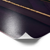 ブルーミング壁紙バイオレット金ゴールド藤 フォトプリント (角)