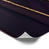 ブルーミング壁紙バイオレット金ゴールド藤 ポスター (角)