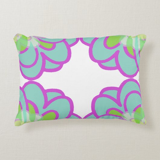 ブルーミング多肉類装飾用クッション アクセントクッション (正面)