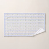 ブルーミング家宝の花ストライプのブルーロマンス バスタオルセット (ハンドタオル)