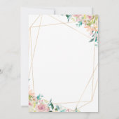 ブルーミング幾何結婚式招待状 招待状 (裏面)