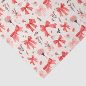 ブルーミング弓 – フローラとリボンパターン 薄葉紙 (詳細)