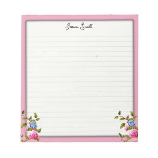 ブルーミング思考：花並みメモ帳 ノートパッド