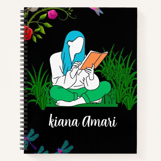 ブルーミング思考：静かな反射のためのジャーナル ノートブック (正面)