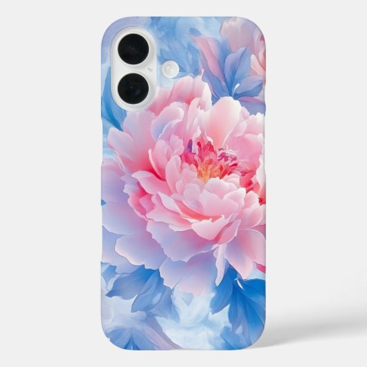 ブルーミング抽象芸術水彩牡丹 Case-Mate iPhoneケース (裏面)
