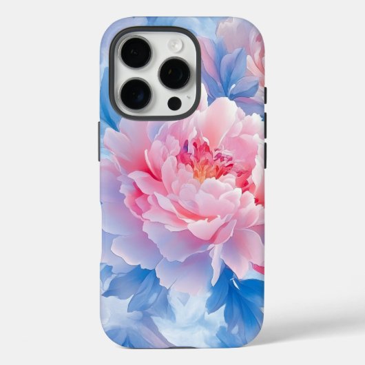 ブルーミング抽象芸術水彩牡丹 Case-Mate iPhoneケース (裏面)