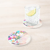 ブルーミング放射フローラ砂岩コースター コースター (側面)