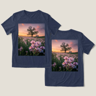 ブルーミング春サンセットネイビー トライブレンドTシャツ