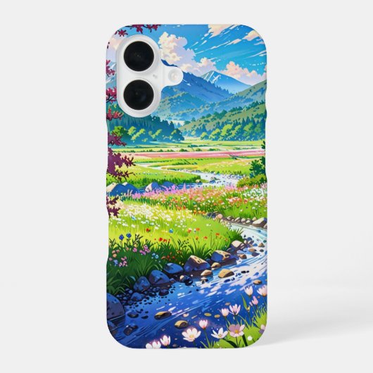 ブルーミング春バレー iPhone 16ケース (裏面)