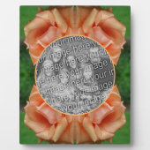 ブルーミング桃バラ自分の写真を作成 フォトプラーク (正面)