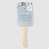 ブルーミング植物性ほこりっぽいブルーフローラプログラム ハンドファン (正面)