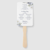 ブルーミング植物性ほこりっぽいブルーフローラプログラム ハンドファン (裏面)