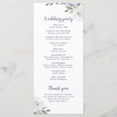 ブルーミング植物性ほこりっぽいブルーフローラプログラム メニュー (裏面)