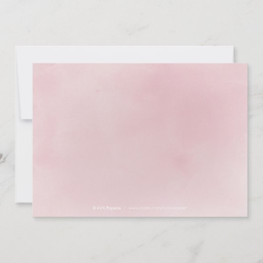 ブルーミング植物性赤面フローラは日付を保存 セーブザデート (裏面)