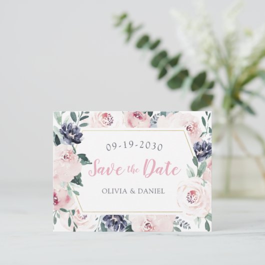 ブルーミング植物性赤面フローラは日付を保存 案内ポストカード (スタンド正面)