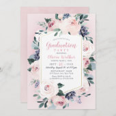 ブルーミング植物性赤面フローラ卒業会 招待状 (正面/裏面)