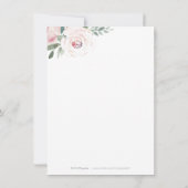 ブルーミング植物性赤面フローラ結婚式 招待状 (裏面)