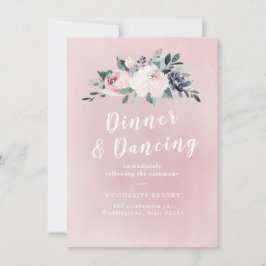 ブルーミング植物性赤面フローラ結婚式 招待状