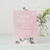 ブルーミング植物性赤面結婚の挿入カード エンクロージャーカード (スタンド正面)