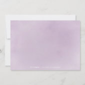 ブルーミング植物紫色のフローラは日付を保存 セーブザデート (裏面)