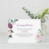 ブルーミング植物紫色のフローラ宿泊施設 エンクロージャーカード (スタンド正面)