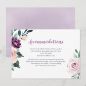 ブルーミング植物紫色のフローラ宿泊施設 エンクロージャーカード (正面/裏面)