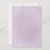 ブルーミング植物紫色のフローラ誕生日パーティー 招待状 (裏面)