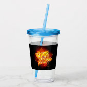 ブルーミング火災バラ アクリルタンブラー (裏面)