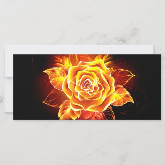 ブルーミング火災バラ カード (正面)