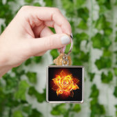 ブルーミング火災バラ キーホルダー (手)