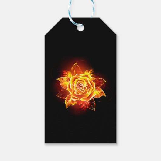ブルーミング火災バラ ギフトタグ (正面)