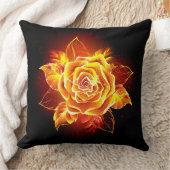 ブルーミング火災バラ クッション (ブランケット)