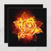 ブルーミング火災バラ サンキューカード (正面/裏面)