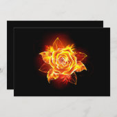 ブルーミング火災バラ サンキューカード (正面/裏面)