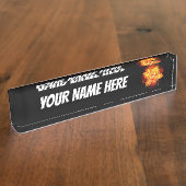 ブルーミング火災バラ デスクネームプレート (側面)