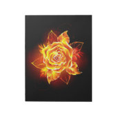 ブルーミング火災バラ ノートパッド (回転)